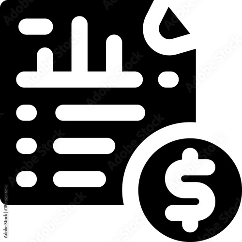 data business glyph icon. Strong and solid vector icon for websites, mobile interfaces, presentations, and visual branding. High quality and easy to edit.