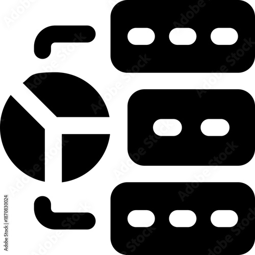 infographic glyph icon. Strong and solid vector icon for websites, mobile interfaces, presentations, and visual branding. High quality and easy to edit.