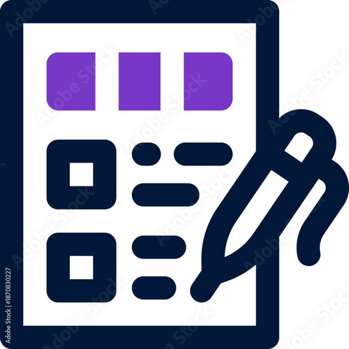 survey duotone icon. Sleek and modern vector icon for websites, mobile apps, marketing materials, and corporate design. Fully scalable and ready to use.