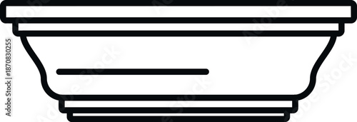 Crown molding creating a decorative element for architectural interior design