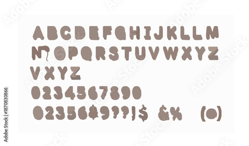 Realistic 3D balloon font vector alphabet with numbers symbols and multilingual characters isolated on white