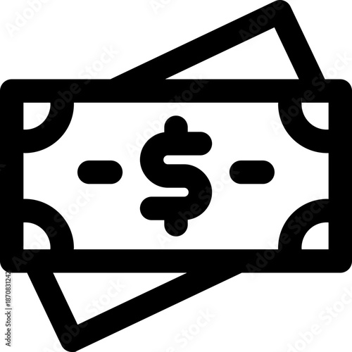 cash line icon. Clean and minimalist vector icon for websites, mobile apps, presentations, and logos. Fully scalable and customizable for any project.