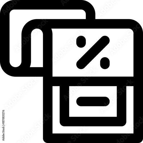 tax line icon. Clean and minimalist vector icon for websites, mobile apps, presentations, and logos. Fully scalable and customizable for any project.