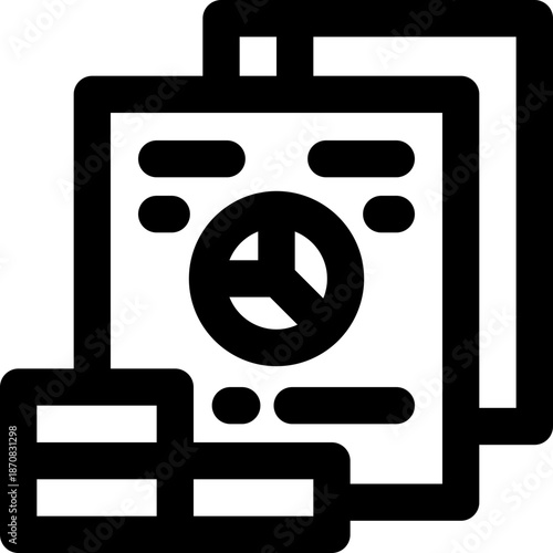 accounting line icon. Clean and minimalist vector icon for websites, mobile apps, presentations, and logos. Fully scalable and customizable for any project.