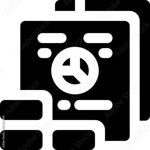 accounting glyph icon. Strong and solid vector icon for websites, mobile interfaces, presentations, and visual branding. High quality and easy to edit.