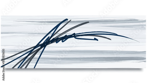 Abstract Minimalist Artwork Featuring Dynamic Brushstrokes and Soft Lines