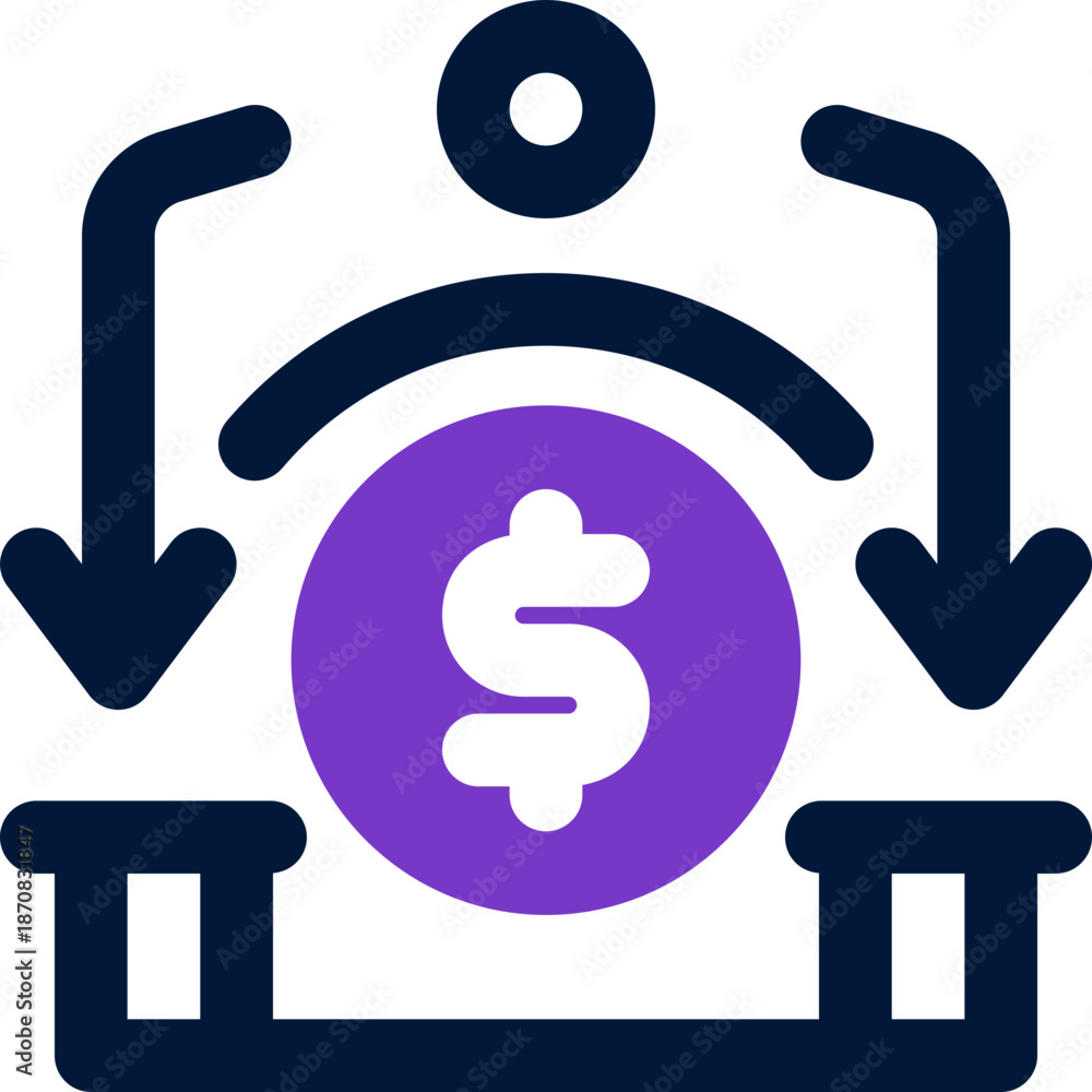 Photography inflow duotone icon