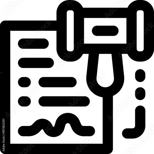 legal line icon. Clean and minimalist vector icon for websites, mobile apps, presentations, and logos. Fully scalable and customizable for any project.