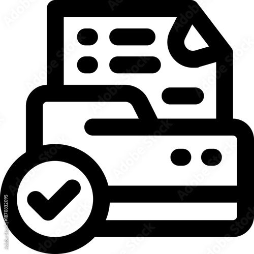 folder line icon. Clean and minimalist vector icon for websites, mobile apps, presentations, and logos. Fully scalable and customizable for any project.