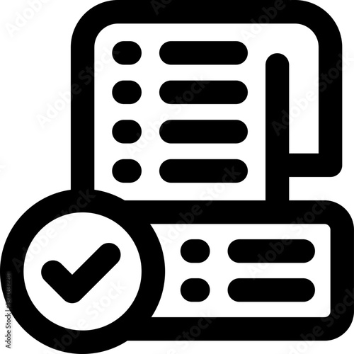 checklist line icon. Clean and minimalist vector icon for websites, mobile apps, presentations, and logos. Fully scalable and customizable for any project.