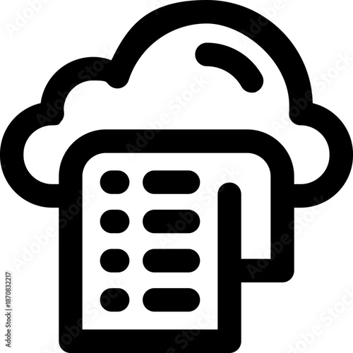 cloud line icon. Clean and minimalist vector icon for websites, mobile apps, presentations, and logos. Fully scalable and customizable for any project.