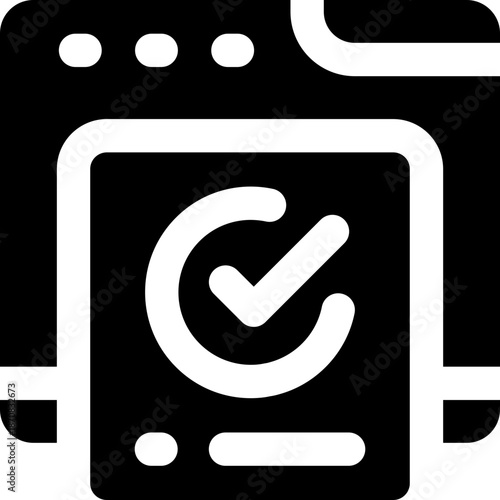 website glyph icon. Strong and solid vector icon for websites, mobile interfaces, presentations, and visual branding. High quality and easy to edit.