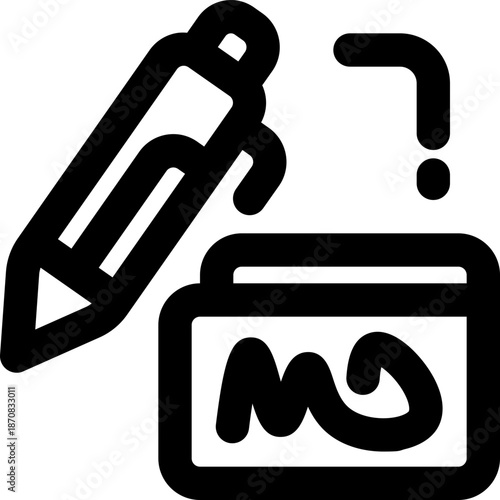 signature line icon. Clean and minimalist vector icon for websites, mobile apps, presentations, and logos. Fully scalable and customizable for any project.