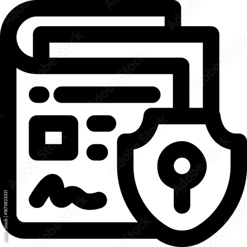 confidential line icon. Clean and minimalist vector icon for websites, mobile apps, presentations, and logos. Fully scalable and customizable for any project.