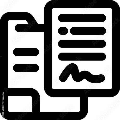 file document line icon. Clean and minimalist vector icon for websites, mobile apps, presentations, and logos. Fully scalable and customizable for any project.