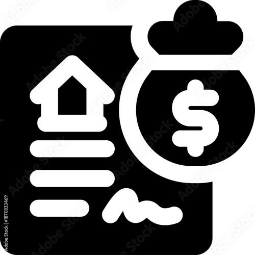 buy home glyph icon. Strong and solid vector icon for websites, mobile interfaces, presentations, and visual branding. High quality and easy to edit.