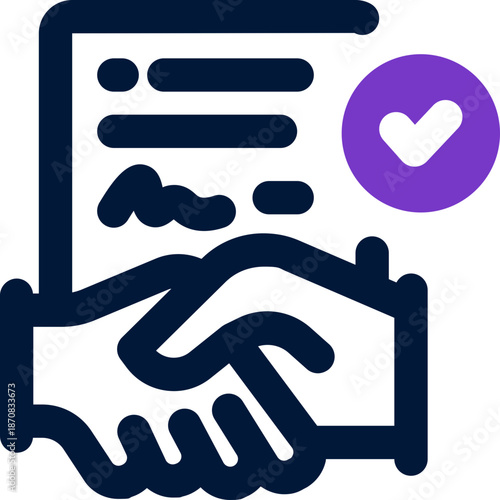 agreement duotone icon. Sleek and modern vector icon for websites, mobile apps, marketing materials, and corporate design. Fully scalable and ready to use.