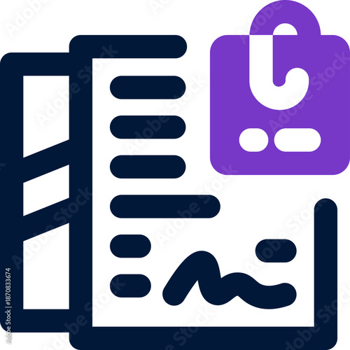 attach duotone icon. Sleek and modern vector icon for websites, mobile apps, marketing materials, and corporate design. Fully scalable and ready to use.