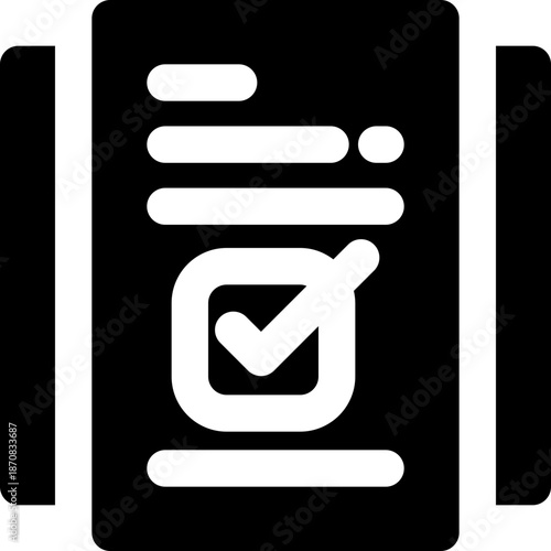 terms glyph icon. Strong and solid vector icon for websites, mobile interfaces, presentations, and visual branding. High quality and easy to edit.