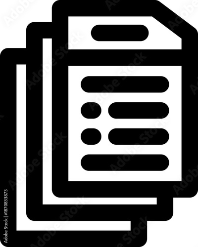 document line icon. Clean and minimalist vector icon for websites, mobile apps, presentations, and logos. Fully scalable and customizable for any project.