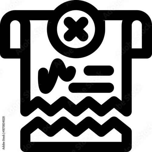 end of contract line icon. Clean and minimalist vector icon for websites, mobile apps, presentations, and logos. Fully scalable and customizable for any project.