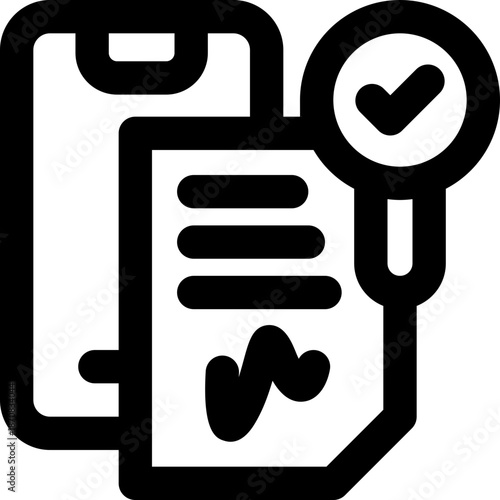 verification line icon. Clean and minimalist vector icon for websites, mobile apps, presentations, and logos. Fully scalable and customizable for any project.