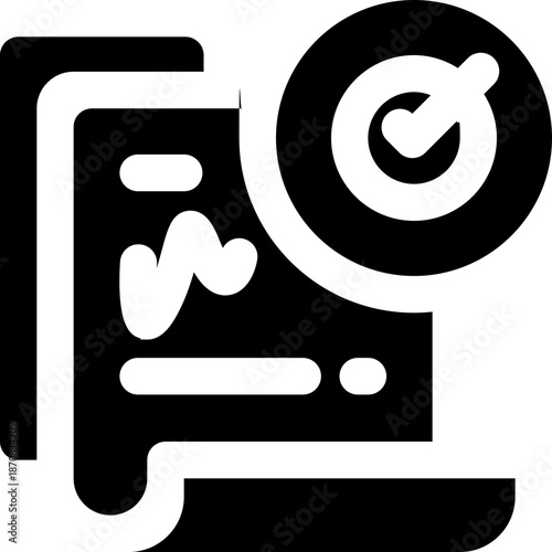 approve glyph icon. Strong and solid vector icon for websites, mobile interfaces, presentations, and visual branding. High quality and easy to edit.