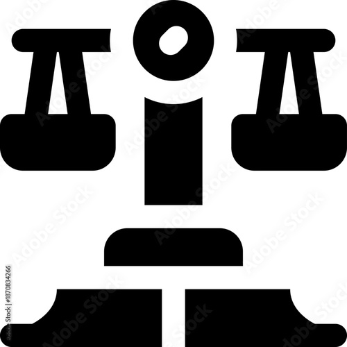 law glyph icon. Strong and solid vector icon for websites, mobile interfaces, presentations, and visual branding. High quality and easy to edit.