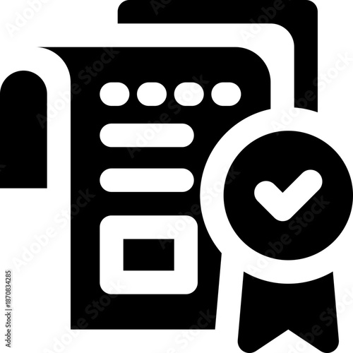 license glyph icon. Strong and solid vector icon for websites, mobile interfaces, presentations, and visual branding. High quality and easy to edit.