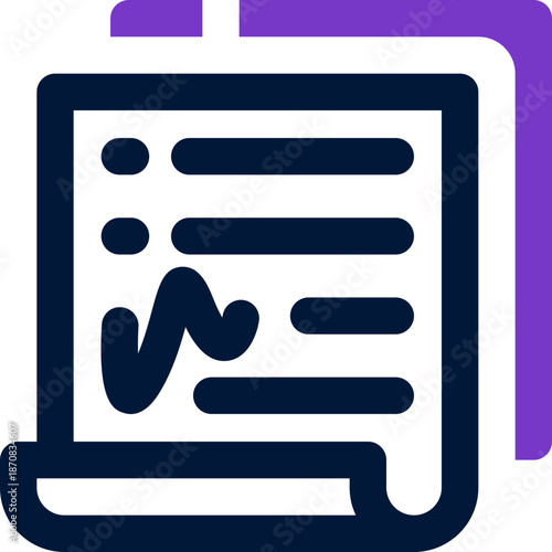 contract duotone icon. Sleek and modern vector icon for websites, mobile apps, marketing materials, and corporate design. Fully scalable and ready to use.