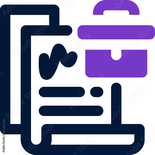 business contract duotone icon. Sleek and modern vector icon for websites, mobile apps, marketing materials, and corporate design. Fully scalable and ready to use.