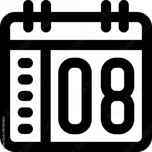 schedule line icon. Clean and minimalist vector icon for websites, mobile apps, presentations, and logos. Fully scalable and customizable for any project.