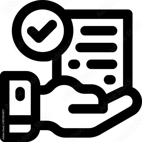 agreement line icon. Clean and minimalist vector icon for websites, mobile apps, presentations, and logos. Fully scalable and customizable for any project.