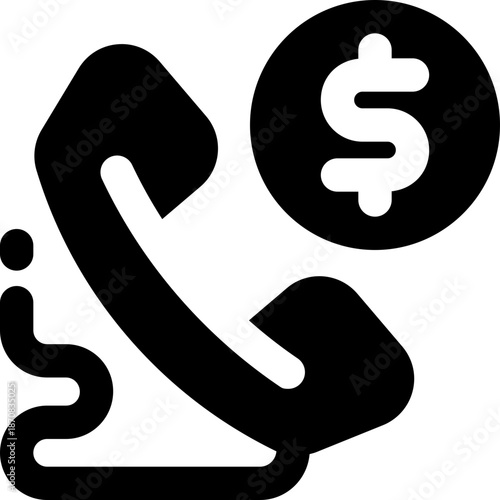 call glyph icon. Strong and solid vector icon for websites, mobile interfaces, presentations, and visual branding. High quality and easy to edit.