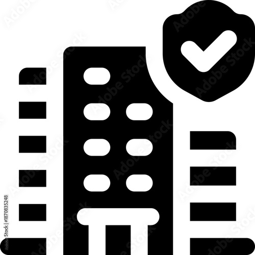 insurance glyph icon. Strong and solid vector icon for websites, mobile interfaces, presentations, and visual branding. High quality and easy to edit.