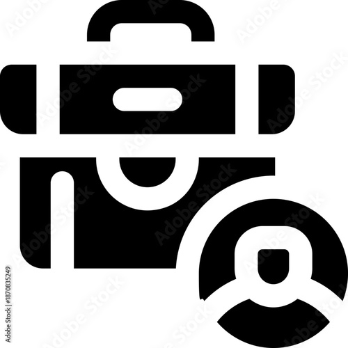 employee glyph icon. Strong and solid vector icon for websites, mobile interfaces, presentations, and visual branding. High quality and easy to edit.