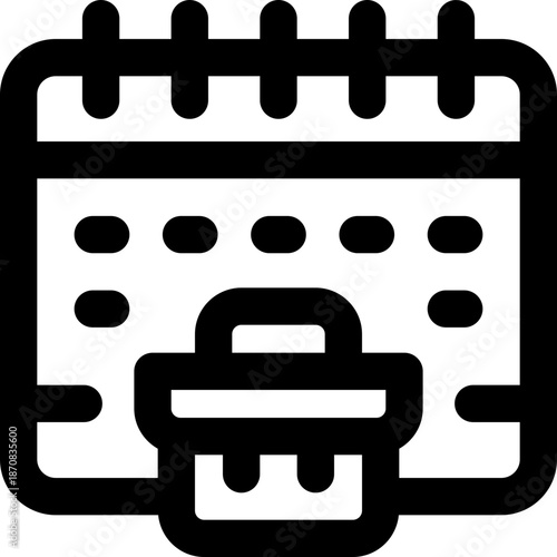 calendar line icon. Clean and minimalist vector icon for websites, mobile apps, presentations, and logos. Fully scalable and customizable for any project.