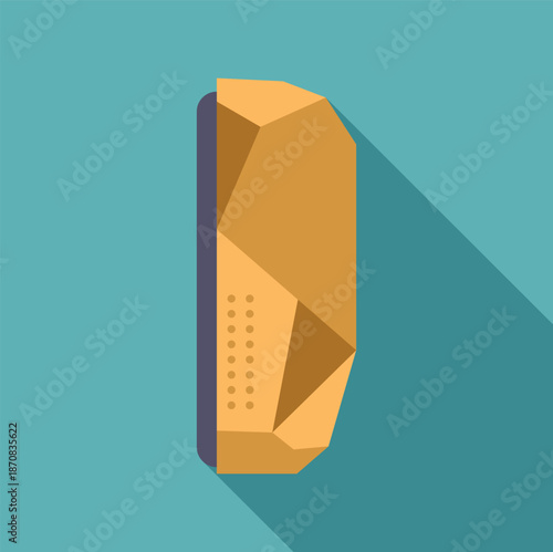 Bandage plaster with geometric facets creating a simple flat design and long shadow