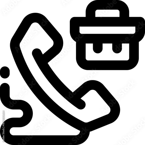 call line icon. Clean and minimalist vector icon for websites, mobile apps, presentations, and logos. Fully scalable and customizable for any project.