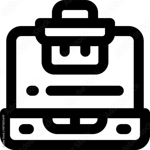 laptop line icon. Clean and minimalist vector icon for websites, mobile apps, presentations, and logos. Fully scalable and customizable for any project.