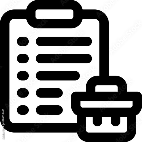 checklist line icon. Clean and minimalist vector icon for websites, mobile apps, presentations, and logos. Fully scalable and customizable for any project.