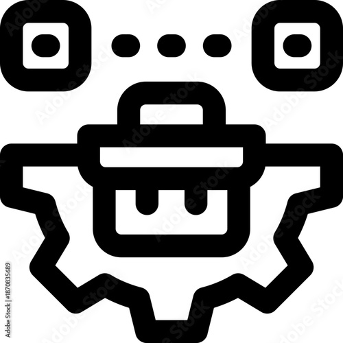 progress line icon. Clean and minimalist vector icon for websites, mobile apps, presentations, and logos. Fully scalable and customizable for any project.