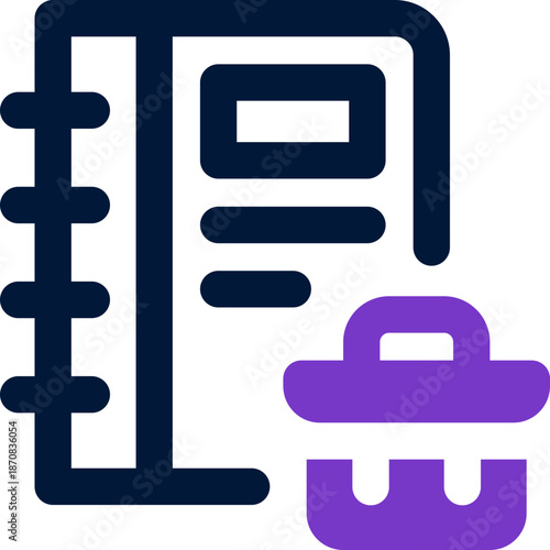 notebook duotone icon. Sleek and modern vector icon for websites, mobile apps, marketing materials, and corporate design. Fully scalable and ready to use.