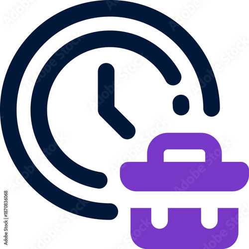 time duotone icon. Sleek and modern vector icon for websites, mobile apps, marketing materials, and corporate design. Fully scalable and ready to use.