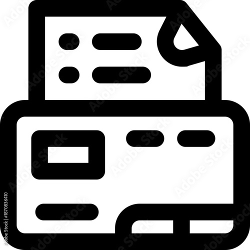 credit report line icon. Clean and minimalist vector icon for websites, mobile apps, presentations, and logos. Fully scalable and customizable for any project.