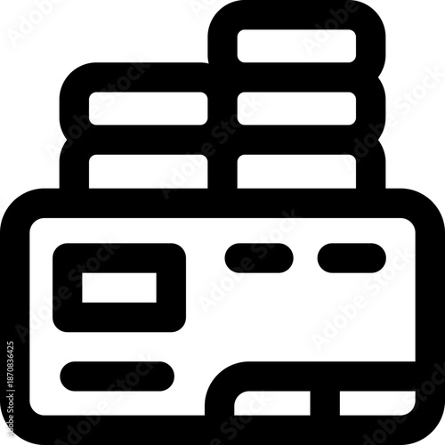 fund line icon. Clean and minimalist vector icon for websites, mobile apps, presentations, and logos. Fully scalable and customizable for any project.