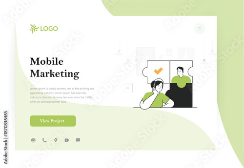 Modern Digital Marketing & Business Landing Page Illustrations