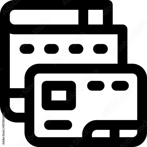 wallet line icon. Clean and minimalist vector icon for websites, mobile apps, presentations, and logos. Fully scalable and customizable for any project.