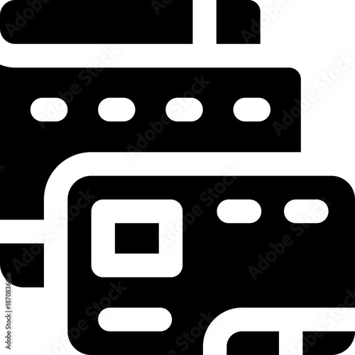 wallet glyph icon. Strong and solid vector icon for websites, mobile interfaces, presentations, and visual branding. High quality and easy to edit.