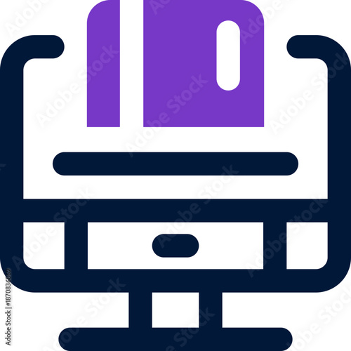 monitor duotone icon. Sleek and modern vector icon for websites, mobile apps, marketing materials, and corporate design. Fully scalable and ready to use.